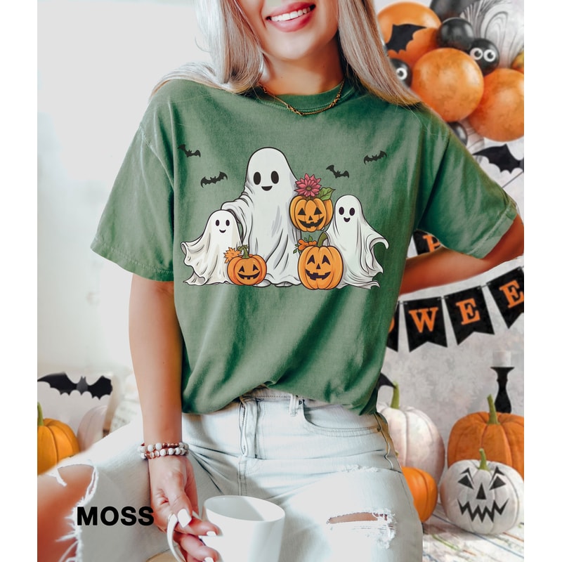 Comfort Colors, Spooky t-shirt, funny halloween Shirt, Gift For Halloween, iprintasty halloween, Halloween ghost t-shirt, cute ghost shirt - 6.jpg