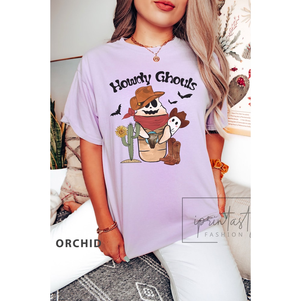 Comfort ColorsĀ® Howdy Ghouls t-shirt, Halloween Howdy shirt, Ghost Go Ghouls shirt, boho Fall tshirt, holiday apparel, iprintasty Halloween - 3.jpg