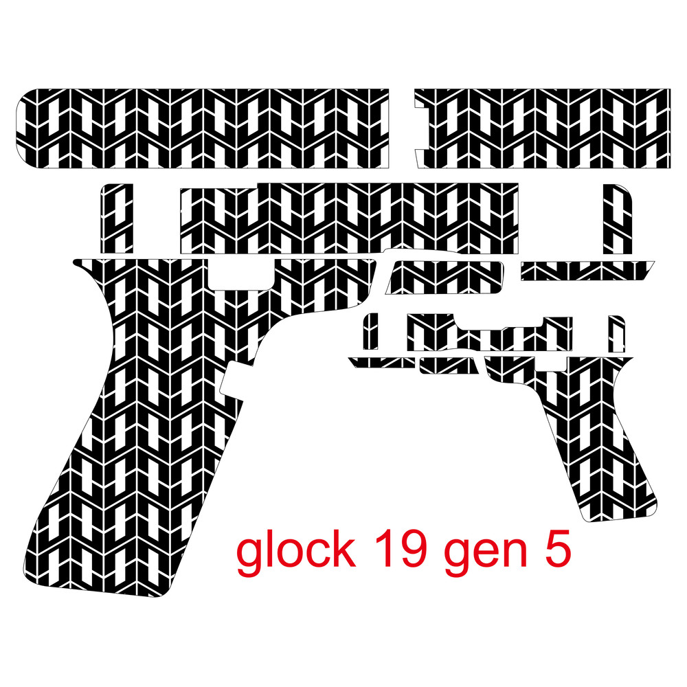 Glock 19 gen 5 Gun Design geometric seamless pattern vector svg fiber laser Engraving cnc cutting vector file.jpg