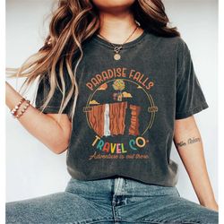 retro disney up paradise falls est 2009 travel co adventure is out there shirt, disney pixar up shirt, disney up house b