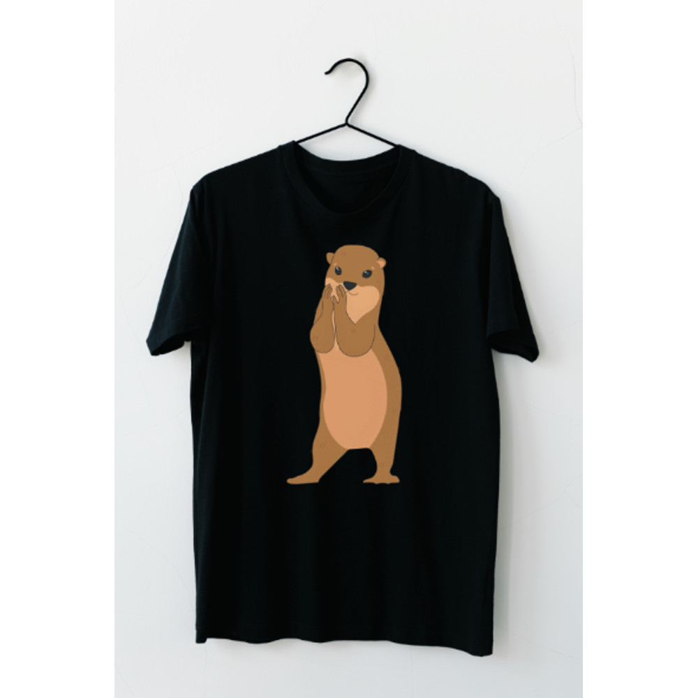 Выдра стоит. На футболке2.png