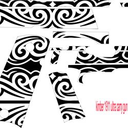 kimber 1911 ultra carries seamless pattern vector svg fiber laser engraving cnc cutting cnc router file