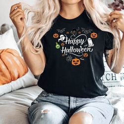 happy halloween witches tshirt, halloween costume, trick or treat, halloween shirt, casual tshirts, gift for her - a114