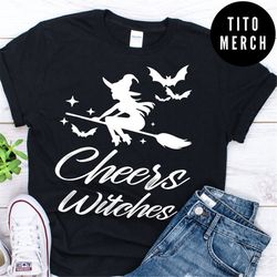 cheers witches shirt, women halloween shirt, basic witch shirt, halloween gift