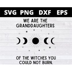 we are the granddaughters of the witches you couldn't burn svg,fall shirt svg,autumn cut file,halloween svg for cricut,f