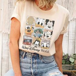 disney comfort colors shirt, vintage walt disney world shirt, classic mickey and friends, disney family shirt,retro mick