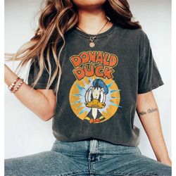 retro donald duck quack shirt, funny donald t-shirt, disney family trip tee, disneyland vacation gift, disney world shir