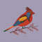 cardinal bird cross stitch pattern