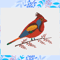Christmas bird cross stitch pattern -2