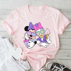 retro minnie and daisy face comfort colors shirt, best friends minnie and daisy shirt, disney tie dye shirts