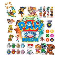 1000 files paw patrol team of superheroes svg bundle