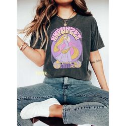 disney tangled rapunzel seventies retro poster classic shirt, magic kingdom trip unisex t-shirt family birthday gift adu
