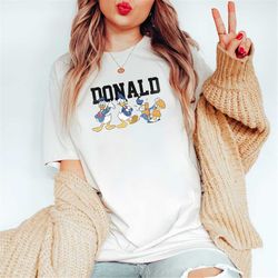 disney mickey & friends donald duck pose classic retro shirt, magic kingdom wdw holiday unisex t-shirt family birthday g