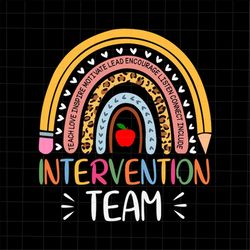 Intervention Team Svg, Intervention Teacher School Team Svg, Teacher Life Svg, Teacher Raibow Svg