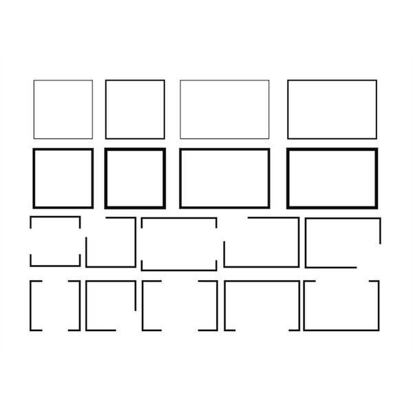 Open Double Rectangle Open RECTANGLE SVG, Split RECTANGLE Svg, Rectangle Outline S - Inspire ...