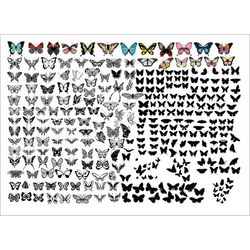 butterfly silhouette bundle svg, butterfly clipart bundle, butterfly svg cut files for cricut