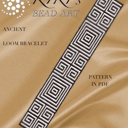 bead loom pattern ancient geometric inspired loom bracelet pattern design in pdf instant download