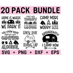 camping svg bundle, camp life svg, campfire svg, dxf eps png, silhouette, cricut, cameo, digital, vacation svg, camping