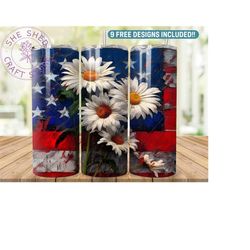 4th of july usa flag tumbler wrap, 20 oz skinny tumbler sublimation design, patriotic straight tumbler wrap, digital dow