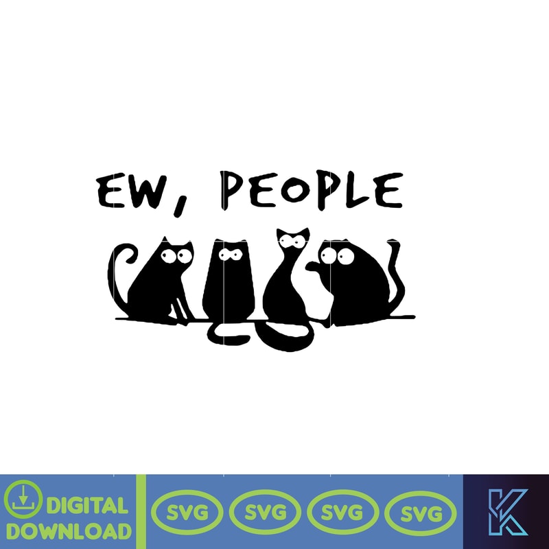 Ew people cats svg, png, dxf, Instant Download.jpg