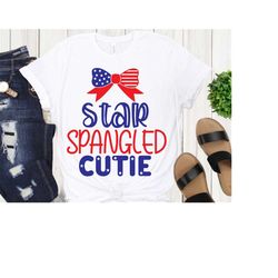 star spangled cutie kids patriotic svg, usa svg, fourth of july shirt, kids memorial day svg, memorial day svg, independ