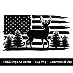 deer on american flag svg png files, usa distressed flag svg, hunting svg, deer hunter life svg, deer clipart image svg,