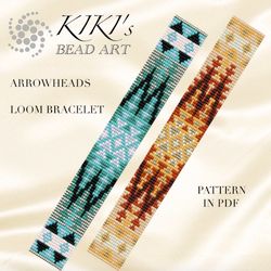 bead loom pattern arrowheads ethnic inspired loom bracelet pattern design in pdf instant download