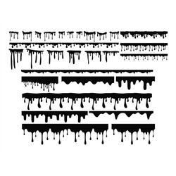 dripping borders svg bundle, dripping borders clipart, dripping borders svg files for cricut