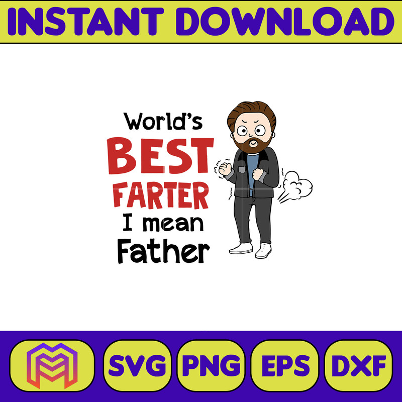 World‘s Best Farter Father’s Day svg, png, dxf, Instant Download.jpg
