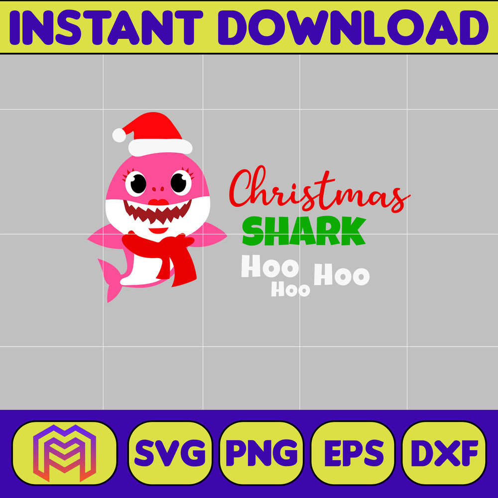 Christmas Shark Svg, Baby Shark Svg, Dodo Shark Svg, Daddy Shark Svg, Christmas Svg, Instant Download (33).jpg