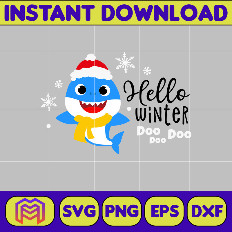 Christmas Shark Svg, Baby Shark Svg, Dodo Shark Svg, Daddy Shark Svg, Christmas Svg, Instant Download (39).jpg