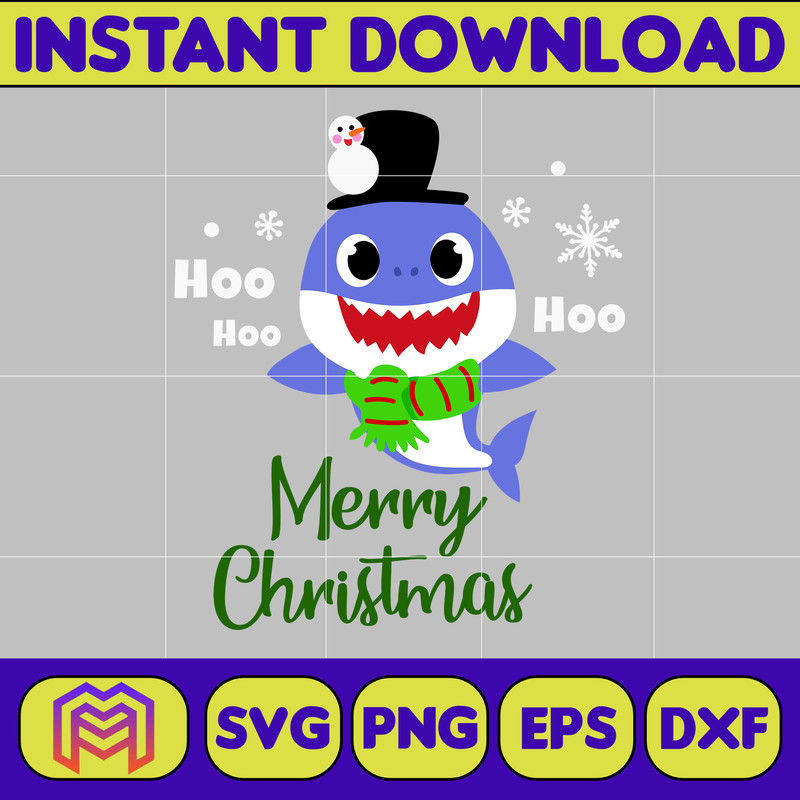 Christmas Shark Svg, Baby Shark Svg, Dodo Shark Svg, Daddy Shark Svg, Christmas Svg, Instant Download (57).jpg