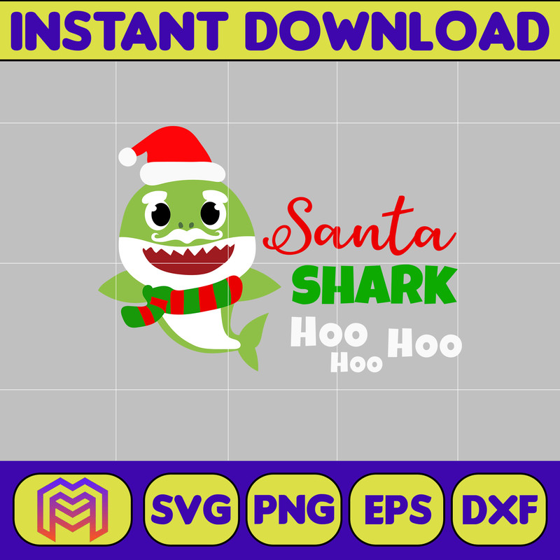 Christmas Shark Svg, Baby Shark Svg, Dodo Shark Svg, Daddy Shark Svg, Christmas Svg, Instant Download (59).jpg
