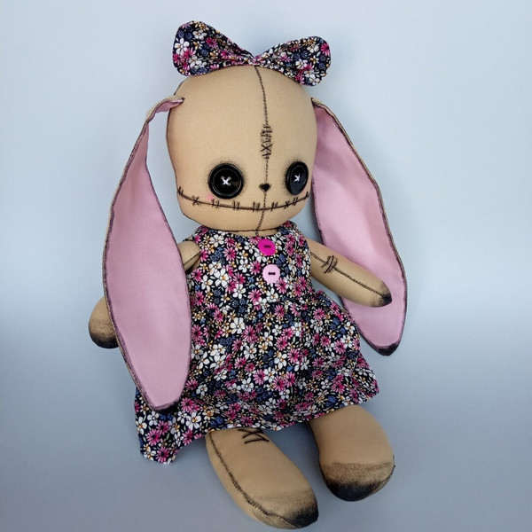 bunny-stuffed-animal-goth-decor-handmade