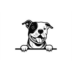 peeking staffordshire bull terrier svg, peeking staffordshire bull terrier svg files for cricut