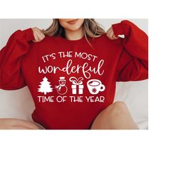 its the most wonderful time of the year svg, christmas svg, merry christmas svg, hot cocoa svg, snowman svg, merry and b