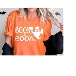 boos and booze svg, here for the boos, halloween svg, cute ghost svg, alcohol svg, funny quote svg, halloween mom svg, m
