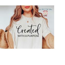 created with a purpose  svg, christian svg files for cricut, bible verse svg, religious svg, scripture svg, silhouette,