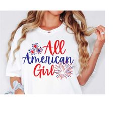 american girl svg, fourth of july shirt, memorial day svg, 4th of july svg, fourth of july sublimation png,  file for cr