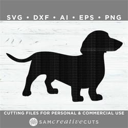 dachshund svg, wiener dog svg, dachshund silhouette svg, doxie svg- cutting files for silhouette & cricut, svg - dxf ai