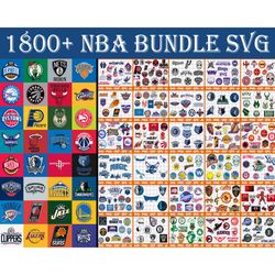 1800 NBA SVG Bundle for Cricut, NBA Logo, NBA Teams, Basket Ball, SVG cut files ,NBA Logo Bundle svg