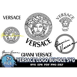 Versace Logo Bundle SVG, Versace Symbol, Versace Logo Medusa, Versace Symbol, Versace Emblem, Versace Logo PNG