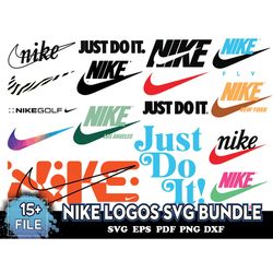 Nike Logos SVG Bundle, Nike Logo, Nike Symbol, Nike Just Do It Logo, Nike Logo PNG, Nike SVG, Original Nike Logo