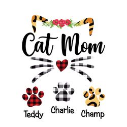 Cat Mom Names Svg, Mothers Day Svg, Cat Mom Svg, Cat Svg, Cat Lovers, Mom Svg, Mother Svg, Mom Gift Svg, Pet Lovers Svg