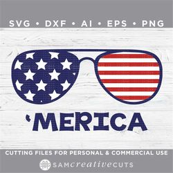 merica svg, 4th of july svg. patriotic svg. independence day svg  - cutting files for silhouette & cricut svg - dxf - ai