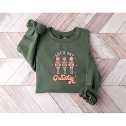 lets get crackin' shirt, lets get crackin sweatshirt, vintage santa christmas shirt, retro holiday shirt, ugly sweater s