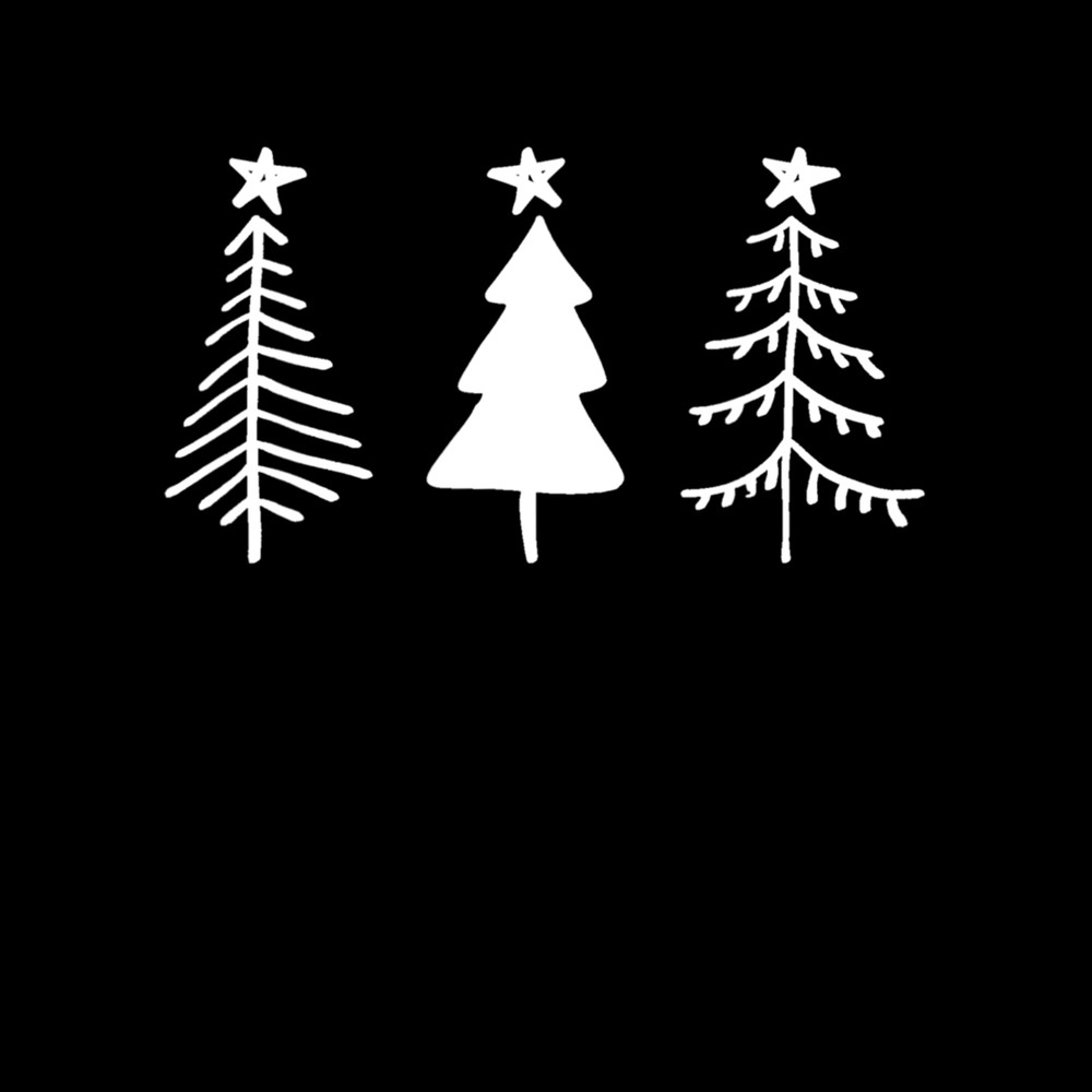 Three Rustic Christmas Trees T-Shirt.jpg