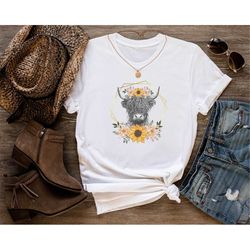 highland cow shirt, western shirt, country shirt, cow t-shirt, farm life, country girl, cowgirl shirt, southern shirt, r