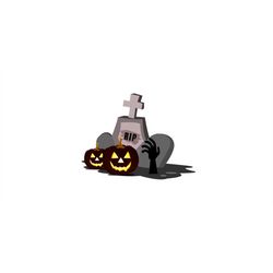 halloween graveyard svg, halloween scene svg, scary grave svg, halloween party svg, pumpkin silhouette, halloween decora