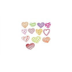 hand drawn heart svg, heart svg bundle, sketch heart svg, heart svg, open heart svg, doodle heart svg, love svg, valenti